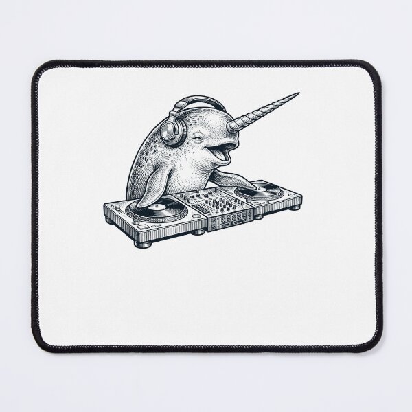 Item preview, Vintage Retro Narwhal DJ Animal Music Lover designed and sold by TerryConnells.