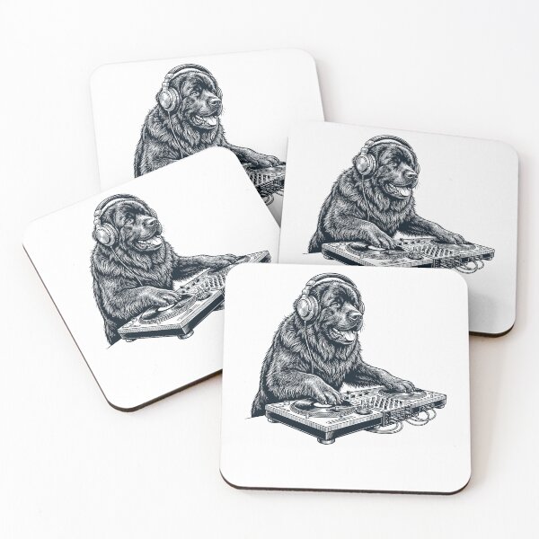 Item preview, Vintage Retro Newfoundland DJ Dog Mom Dad Music Lover designed and sold by TerryConnells.
