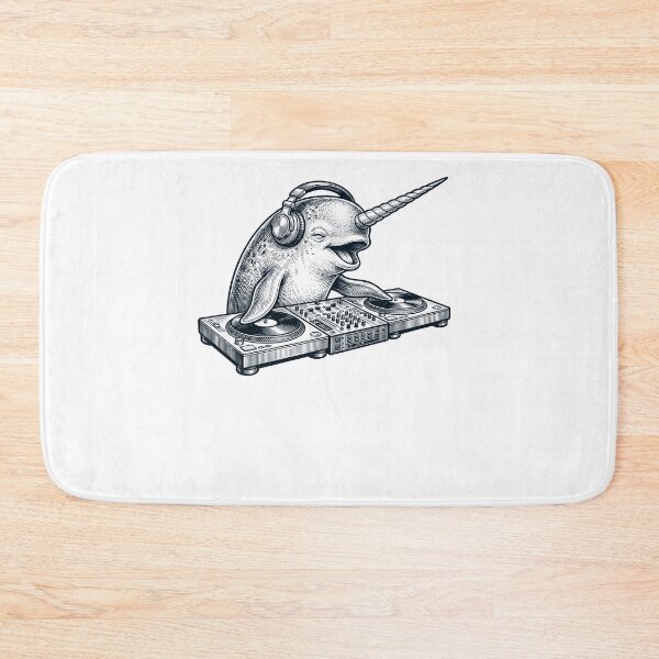 Item preview, Vintage Retro Narwhal DJ Animal Music Lover designed and sold by TerryConnells.