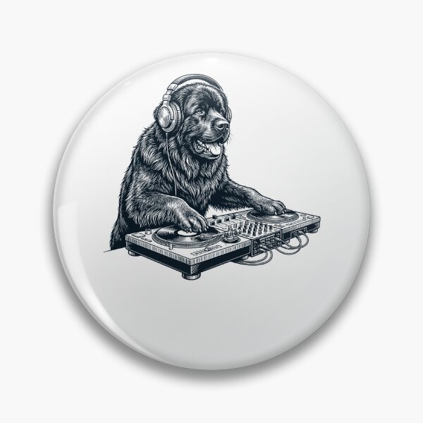 Item preview, Vintage Retro Newfoundland DJ Dog Mom Dad Music Lover designed and sold by TerryConnells.