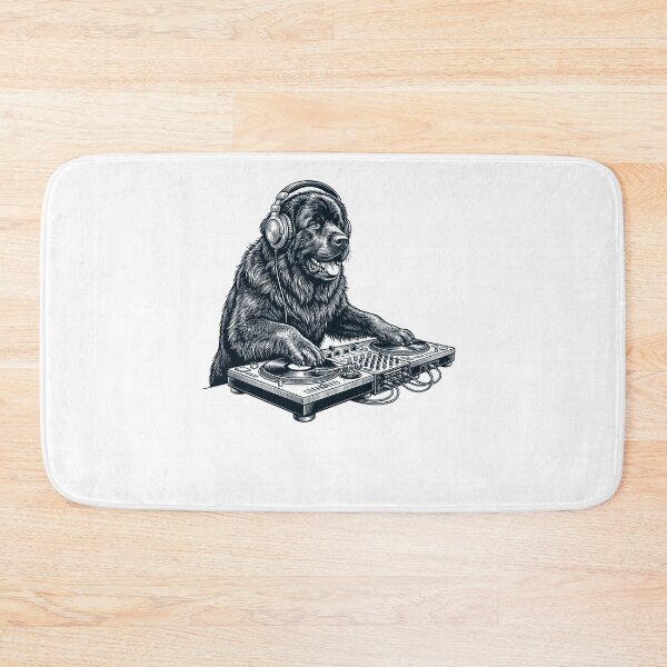Item preview, Vintage Retro Newfoundland DJ Dog Mom Dad Music Lover designed and sold by TerryConnells.