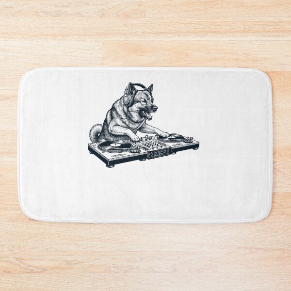 Item preview, Vintage Retro Norwegian Elkhound DJ Dog Mom Dad Music Lover designed and sold by TerryConnells.