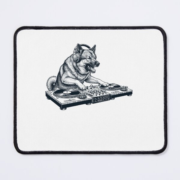 Item preview, Vintage Retro Norwegian Elkhound DJ Dog Mom Dad Music Lover designed and sold by TerryConnells.