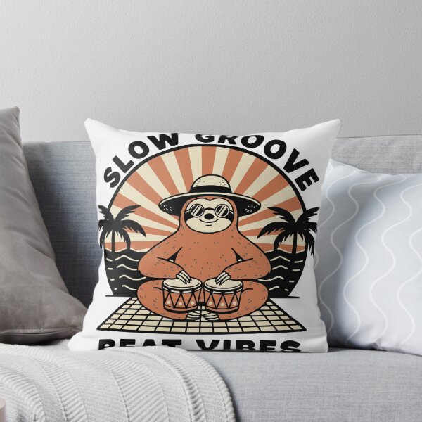 Item preview, Lazy Sloth Bongo Slow Groove Beat Vibes designed and sold by PixelStudioBe.