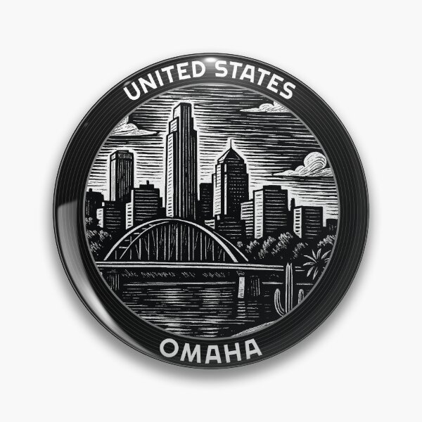 Item preview, Omaha USA Linocut Style  designed and sold by Thistle-TShop.