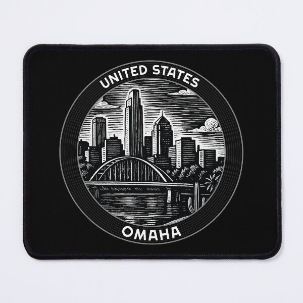 Item preview, Omaha USA Linocut Style  designed and sold by Thistle-TShop.
