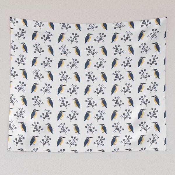 Item preview, Kingfishers on white designed and sold by reneesillus.