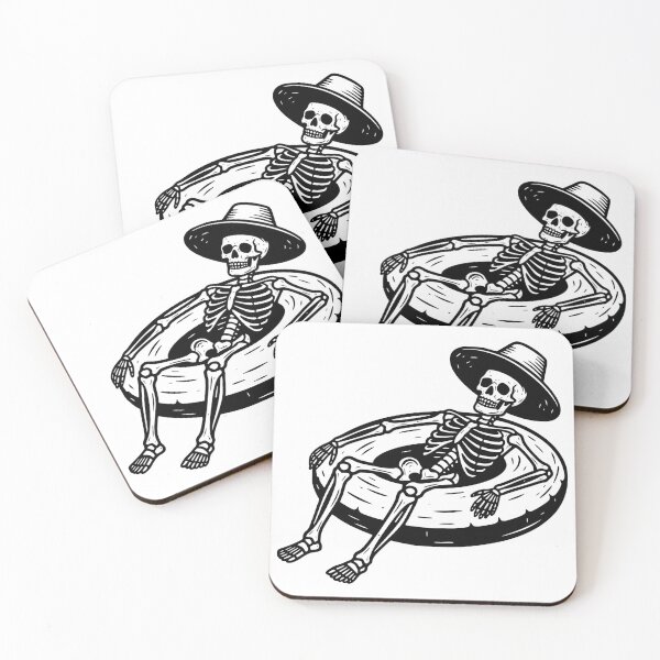 Item preview, Skeleton Relaxing on a Float designed and sold by YV Designs & Stuff.