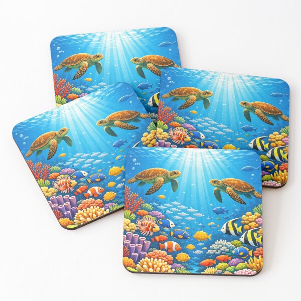 Item preview, Vibrant Coral Reef Underwater Paradise Art designed and sold by RadheyGraphics.