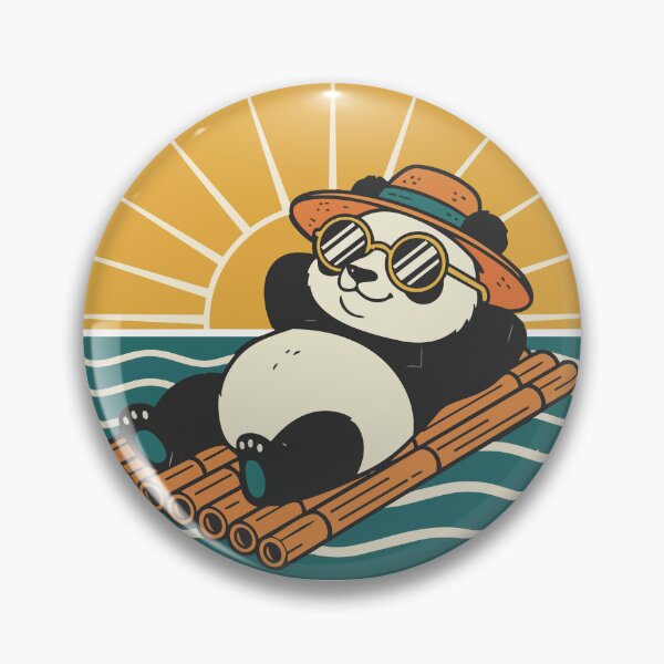 Item preview, Panda Go With The Flow Island Life Zen designed and sold by PixelStudioBe.