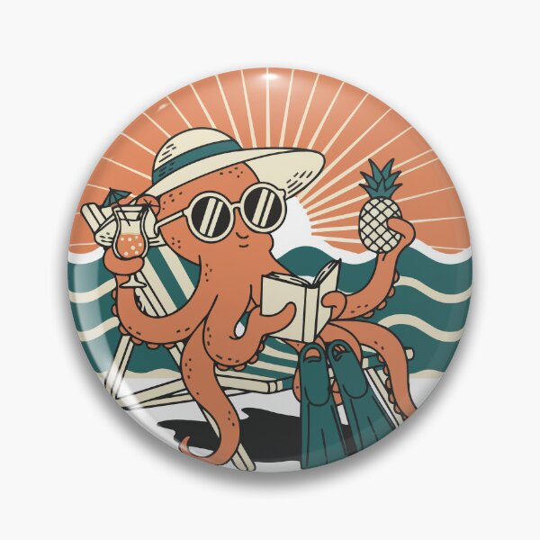 Item preview, Octopus Octopus On Holiday Tentacle Time Chill designed and sold by PixelStudioBe.
