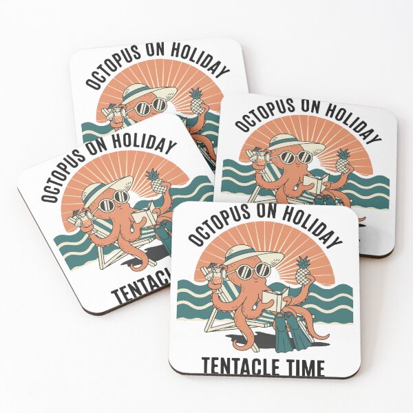 Item preview, Octopus Octopus On Holiday Tentacle Time Chill designed and sold by PixelStudioBe.
