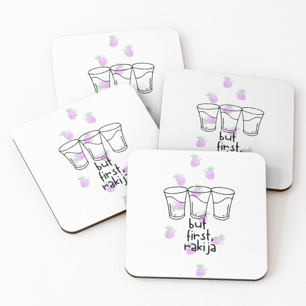 Item preview, But first, Rakija - Funny Balkan Plum Brandy Gift - Watercolor Art designed and sold by NRB design.