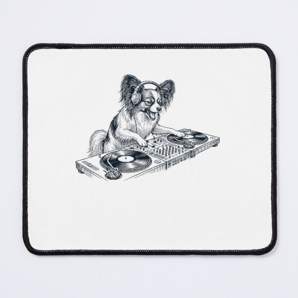 Item preview, Vintage Retro Papillon DJ Dog Mom Dad Music Lover designed and sold by TerryConnells.