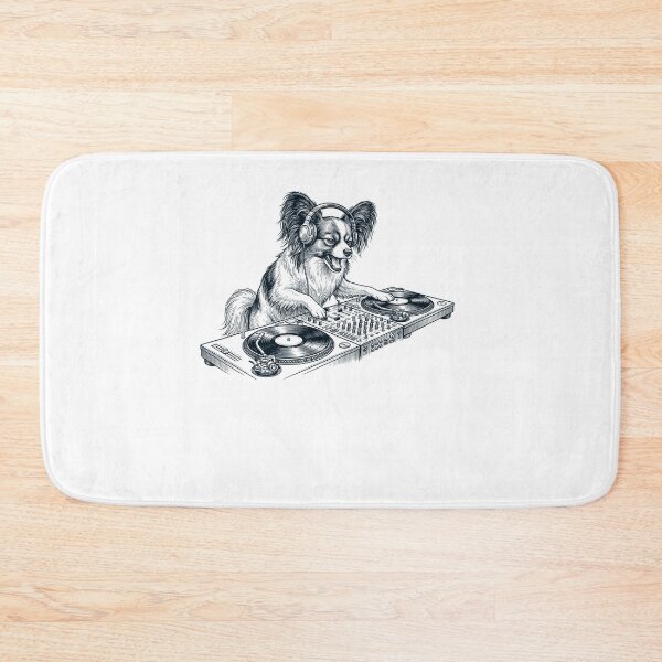 Item preview, Vintage Retro Papillon DJ Dog Mom Dad Music Lover designed and sold by TerryConnells.