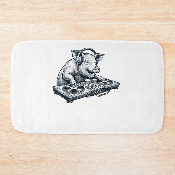 Item preview, Vintage Retro Pig DJ Animal Music Lover designed and sold by TerryConnells.