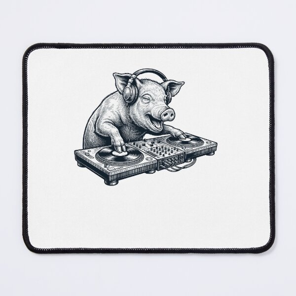 Item preview, Vintage Retro Pig DJ Animal Music Lover designed and sold by TerryConnells.