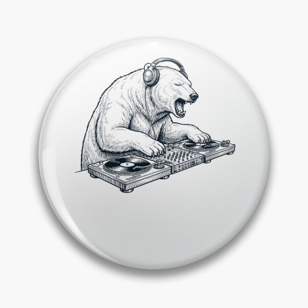 Artikelvorschau, Vintage Retro Eisbär DJ Tiermusikliebhaber entworfen und verkauft von TerryConnells.