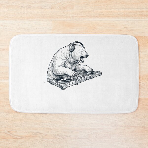 Item preview, Vintage Retro Polar Bear DJ Animal Music Lover designed and sold by TerryConnells.