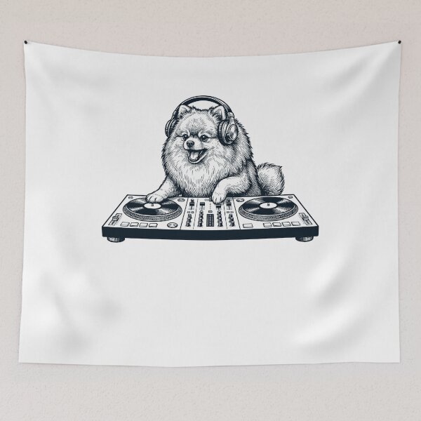 Item preview, Vintage Retro Pomeranian DJ Dog Mom Dad Music Lover designed and sold by TerryConnells.