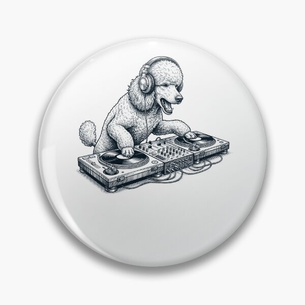 Item preview, Vintage Retro Poodle DJ Dog Mom Dad Music Lover designed and sold by TerryConnells.