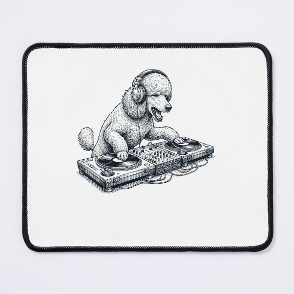 Item preview, Vintage Retro Poodle DJ Dog Mom Dad Music Lover designed and sold by TerryConnells.