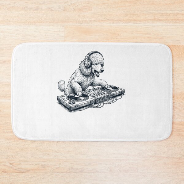 Item preview, Vintage Retro Poodle DJ Dog Mom Dad Music Lover designed and sold by TerryConnells.