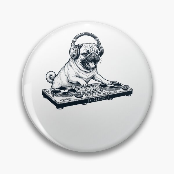 Item preview, Vintage Retro Pug DJ Dog Mom Dad Music Lover designed and sold by TerryConnells.