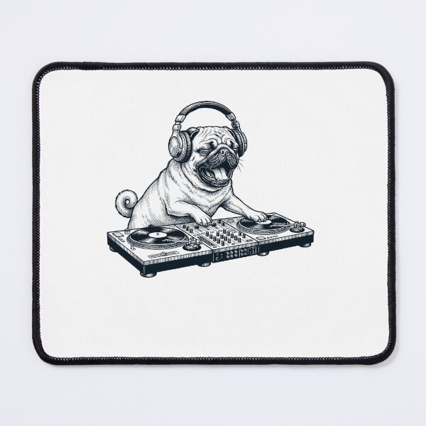 Item preview, Vintage Retro Pug DJ Dog Mom Dad Music Lover designed and sold by TerryConnells.