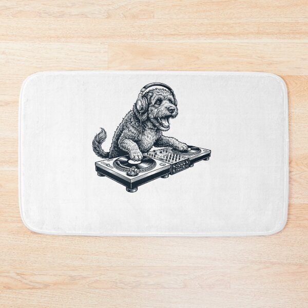 Item preview, Vintage Retro Portuguese Water Dog DJ Dog Mom Dad Music Lover designed and sold by TerryConnells.