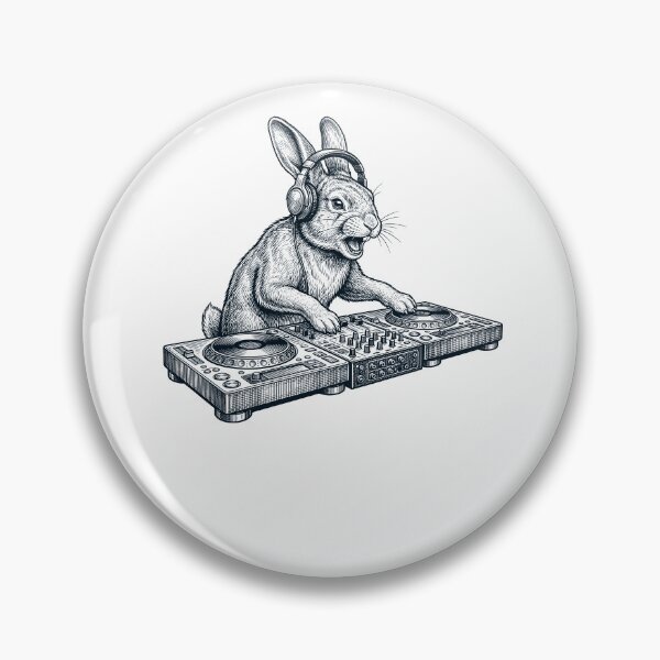 Item preview, Vintage Retro Rabbit DJ Animal Music Lover designed and sold by TerryConnells.