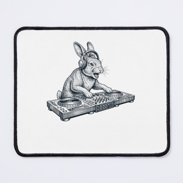 Item preview, Vintage Retro Rabbit DJ Animal Music Lover designed and sold by TerryConnells.