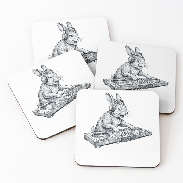 Item preview, Vintage Retro Rabbit DJ Animal Music Lover designed and sold by TerryConnells.