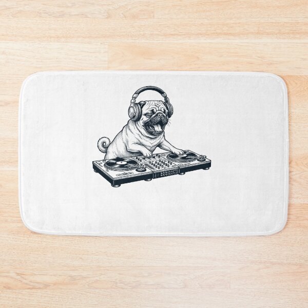 Item preview, Vintage Retro Pug DJ Dog Mom Dad Music Lover designed and sold by TerryConnells.