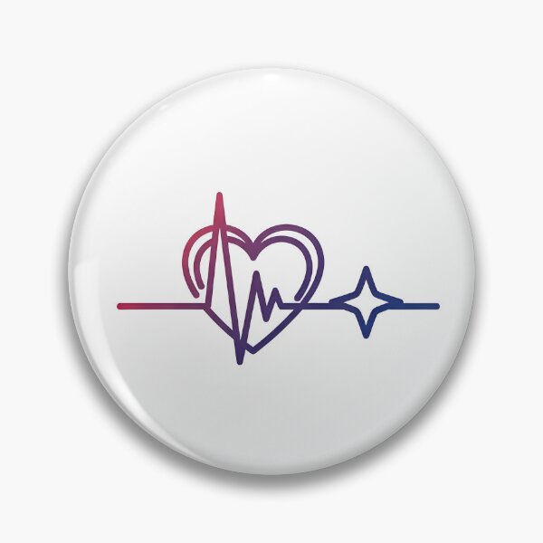 Item preview, Colorful gradient heart symbol integrated into an electrocardiogram line with a star on the side. designed and sold by VerizalShop.