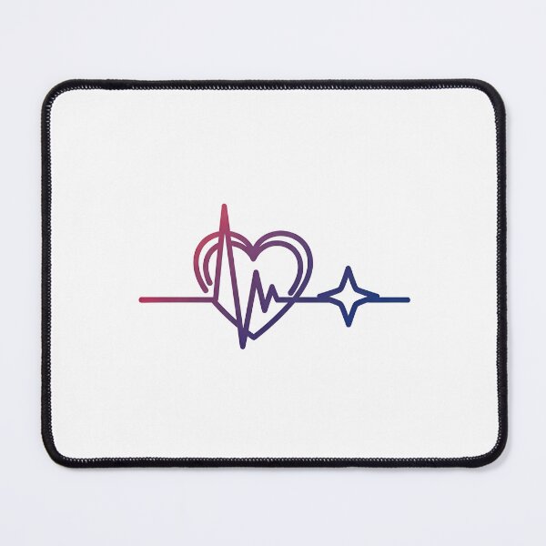 Item preview, Colorful gradient heart symbol integrated into an electrocardiogram line with a star on the side. designed and sold by VerizalShop.