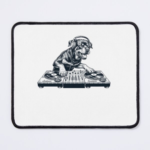 Item preview, Vintage Retro Rottweiler DJ Dog Mom Dad Music Lover designed and sold by TerryConnells.