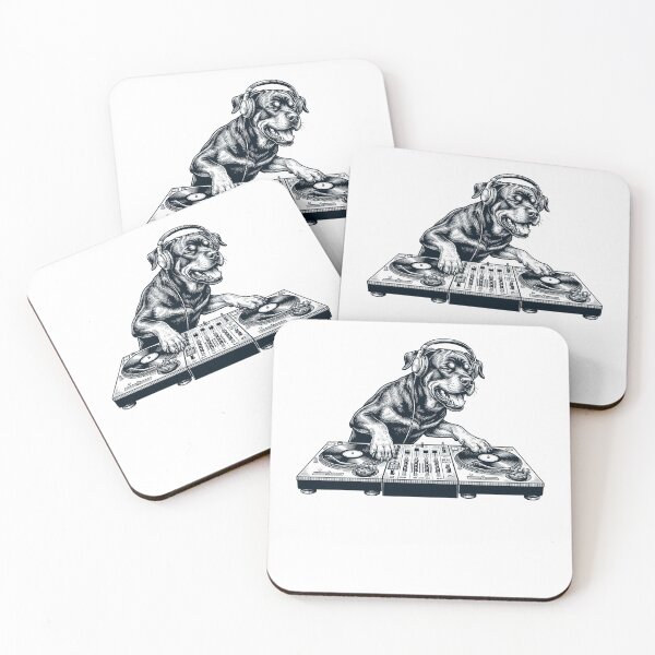 Item preview, Vintage Retro Rottweiler DJ Dog Mom Dad Music Lover designed and sold by TerryConnells.