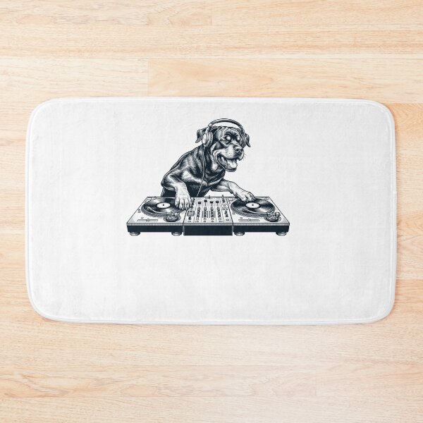 Item preview, Vintage Retro Rottweiler DJ Dog Mom Dad Music Lover designed and sold by TerryConnells.