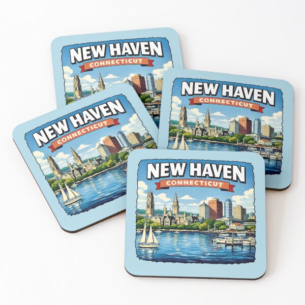 Item preview, New Haven, Connecticut - Coastal Skyline designed and sold by Myra365Art.