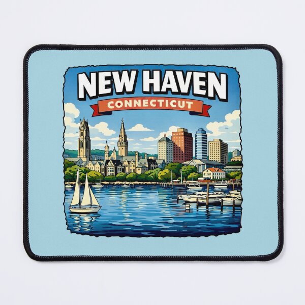 Item preview, New Haven, Connecticut - Coastal Skyline designed and sold by Myra365Art.