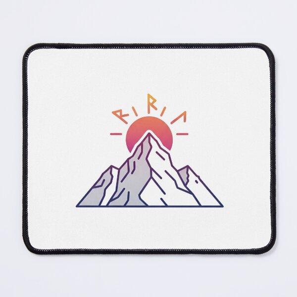 Item preview, Sunrise over a majestic mountain range with a bold, colorful logo. designed and sold by VerizalShop.