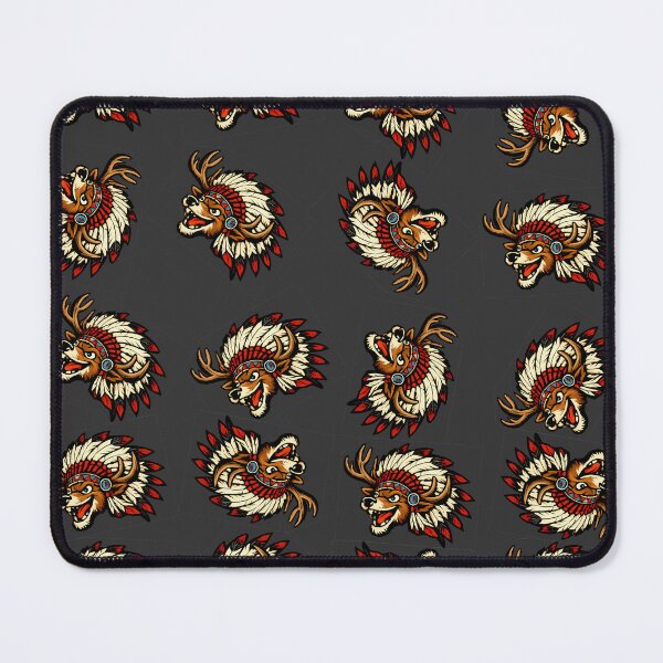 Item preview, Rain Deer Logo Pattern – Funny Reindeer Head Repeat Design designed and sold by AuraloomAtelier.