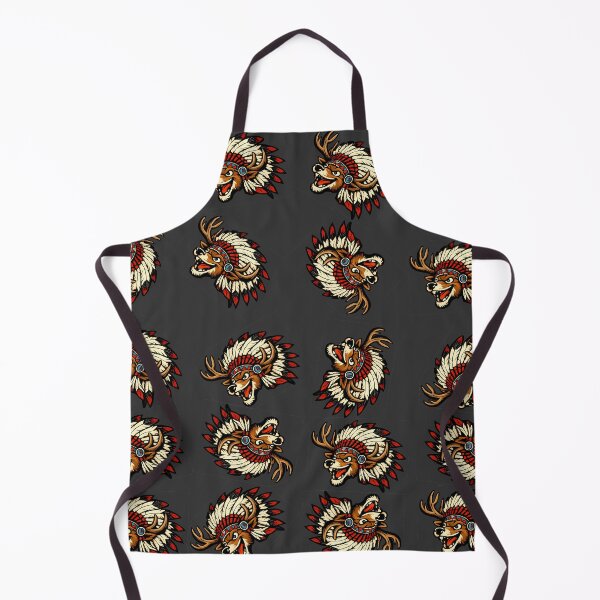 Item preview, Rain Deer Logo Pattern – Funny Reindeer Head Repeat Design designed and sold by AuraloomAtelier.