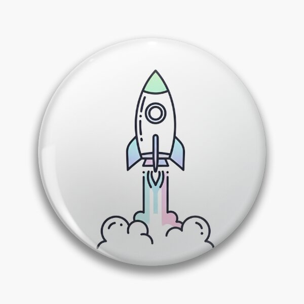Item preview, A rocket ship soaring through a starry night sky with a trail of flames designed and sold by VerizalShop.