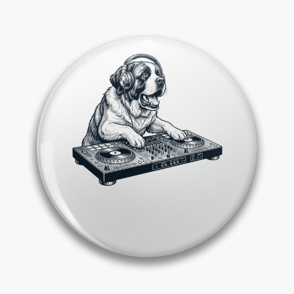 Item preview, Vintage Retro Saint Bernard DJ Dog Mom Dad Music Lover designed and sold by TerryConnells.