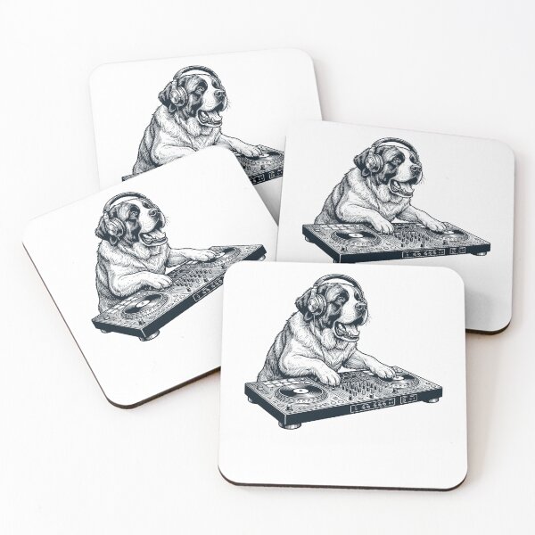 Item preview, Vintage Retro Saint Bernard DJ Dog Mom Dad Music Lover designed and sold by TerryConnells.