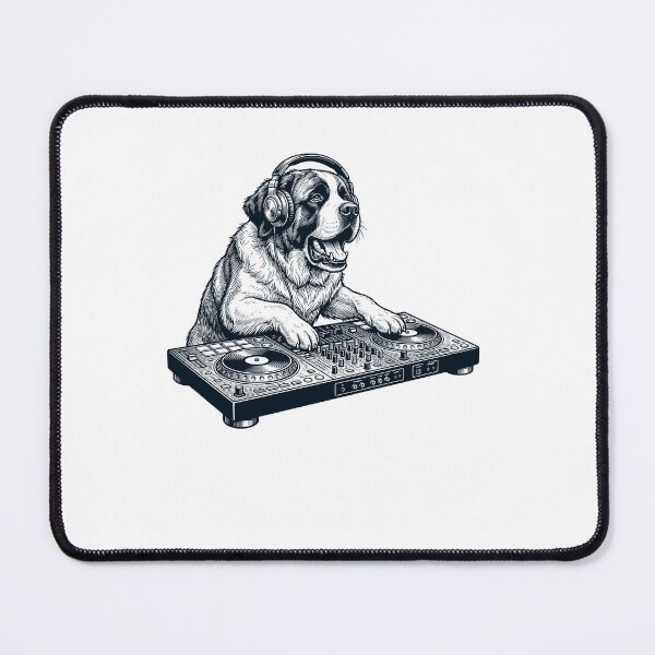 Item preview, Vintage Retro Saint Bernard DJ Dog Mom Dad Music Lover designed and sold by TerryConnells.