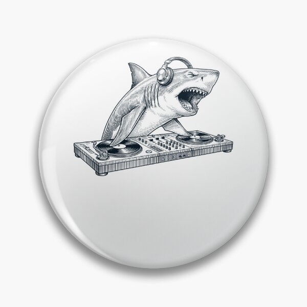 Item preview, Vintage Retro Shark DJ Animal Music Lover designed and sold by TerryConnells.