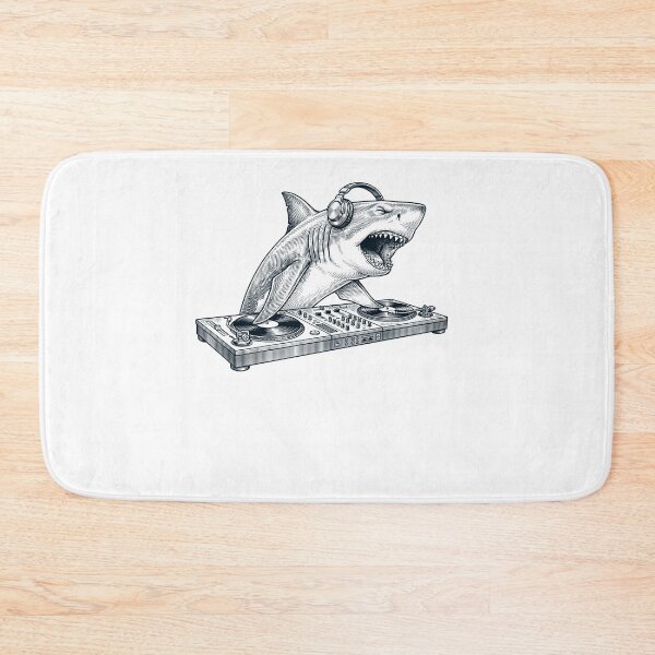 Item preview, Vintage Retro Shark DJ Animal Music Lover designed and sold by TerryConnells.